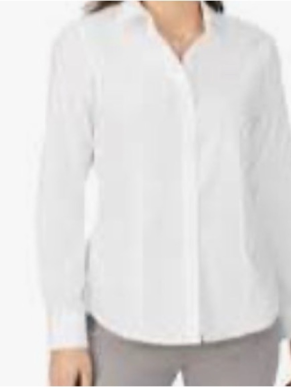 Foxcroft size 10 Classic White women’s Button-Down Dress Shirt